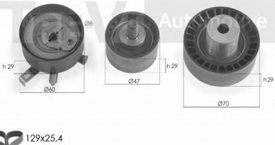 TREVI AUTOMOTIVE kd1280 -  Комплект ремня ГРМ